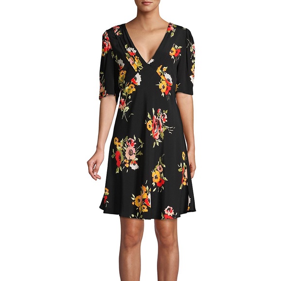 New Free People Neon Garden Floral Dress size 0 - Picture 1 of 8